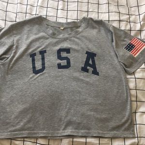 USA grey tee